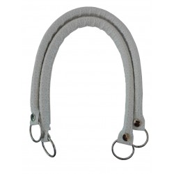 Handles for Handbag in Faux Leather - Color White